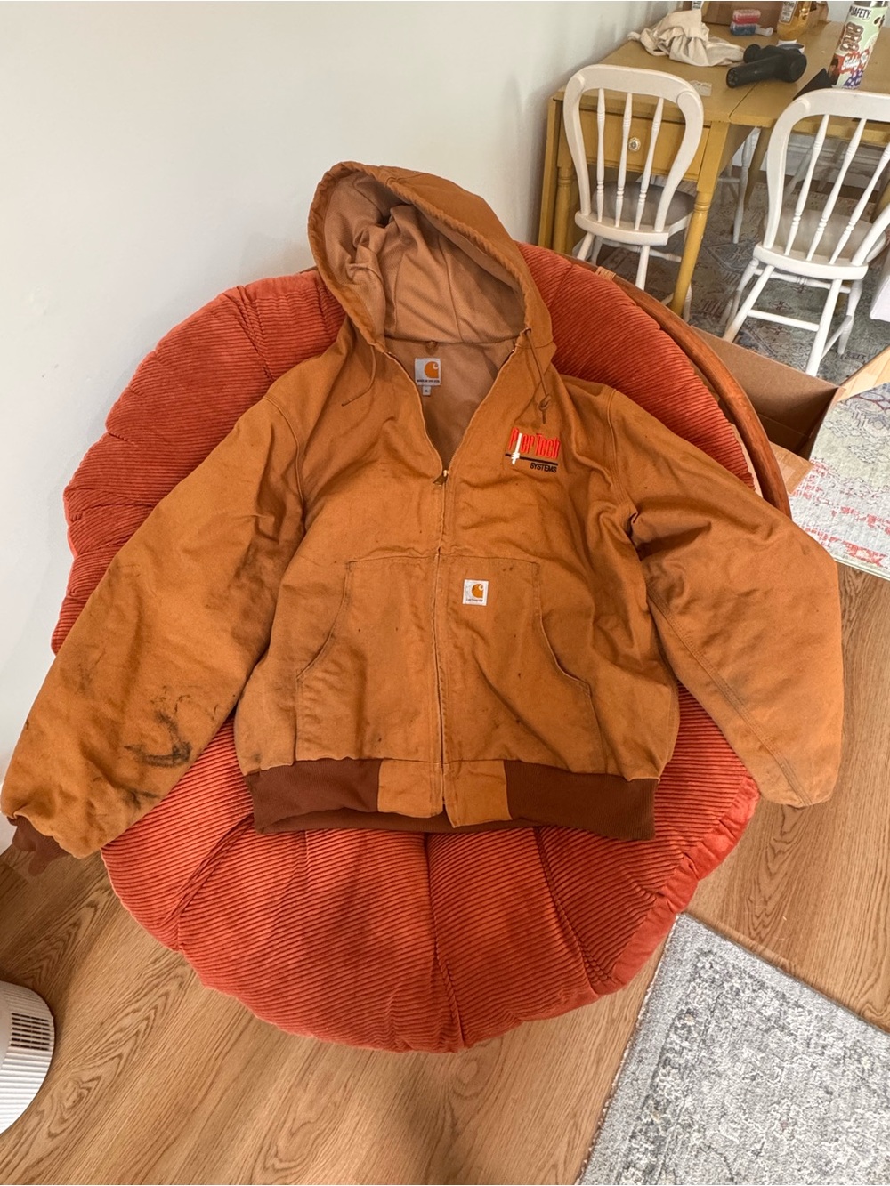 Carhartt Brown Hooded Work Jacket